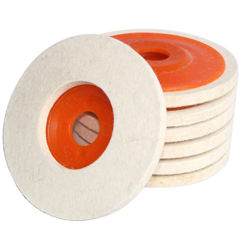 FPPO 4.5" x 7/8" Inch Wool Felt Disc Polishing Buffing Wheel Pad (4.5 inch 7pcs) - Image 5